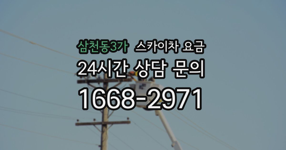 삼천동3가 스카이차 요금