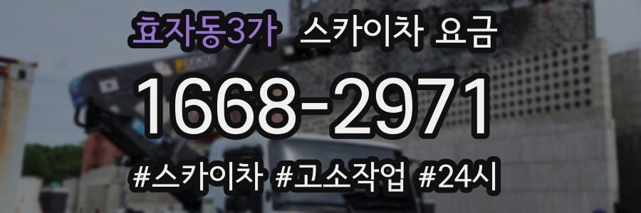 효자동3가 스카이차 요금