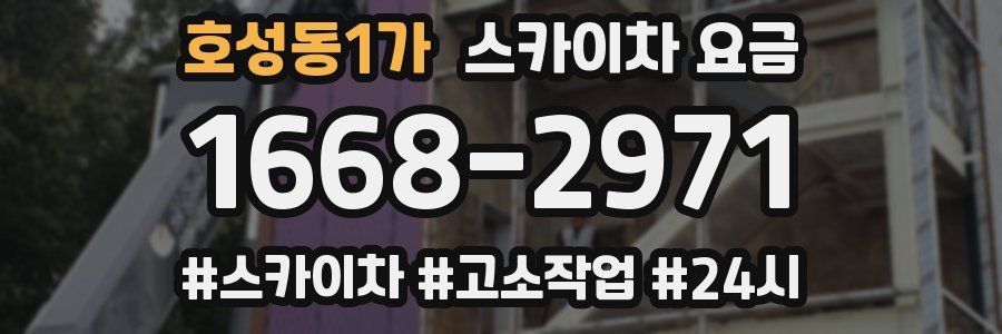 호성동1가 스카이차 요금