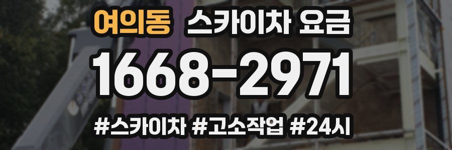 여의동 스카이차 요금