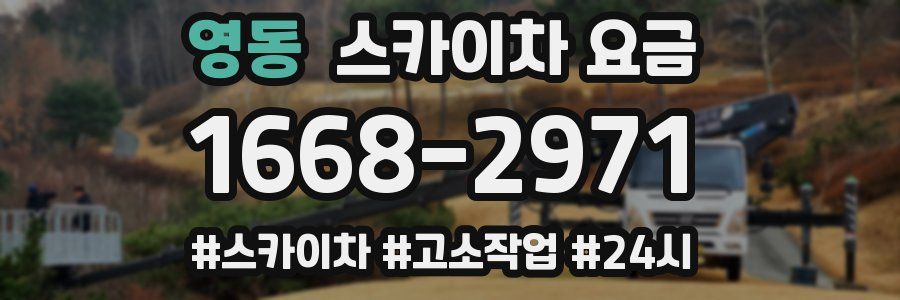 영동 스카이차 요금