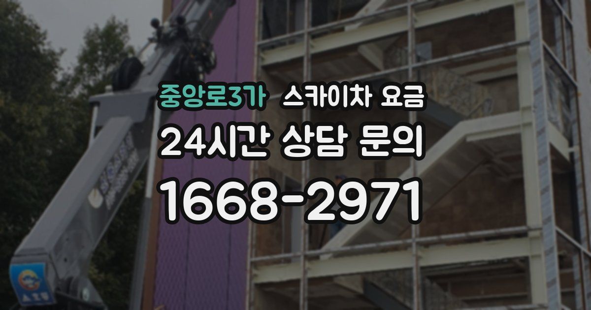 중앙로3가 스카이차 요금