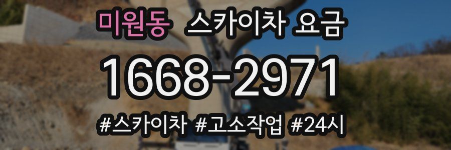 미원동 스카이차 요금