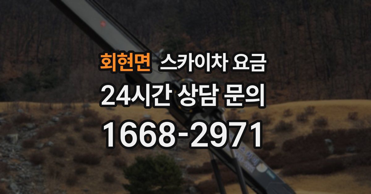 회현면 스카이차 요금