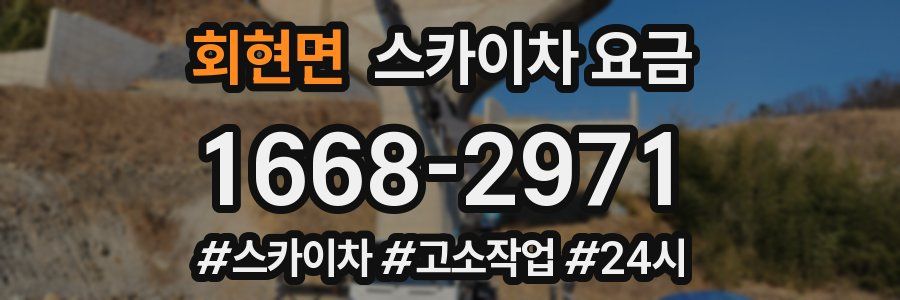 회현면 스카이차 요금