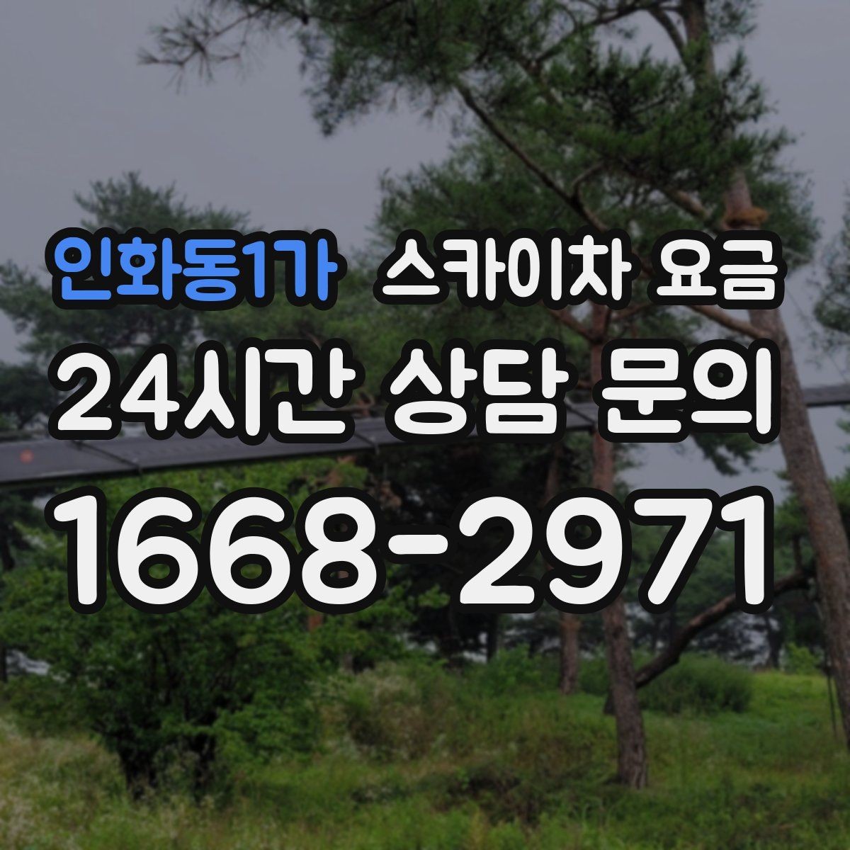 인화동1가 스카이차 요금 도로 폭이 좁으면 장비 선택이 달라질까