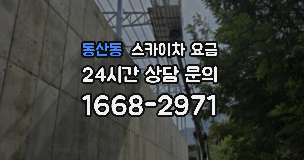 동산동 스카이차 요금