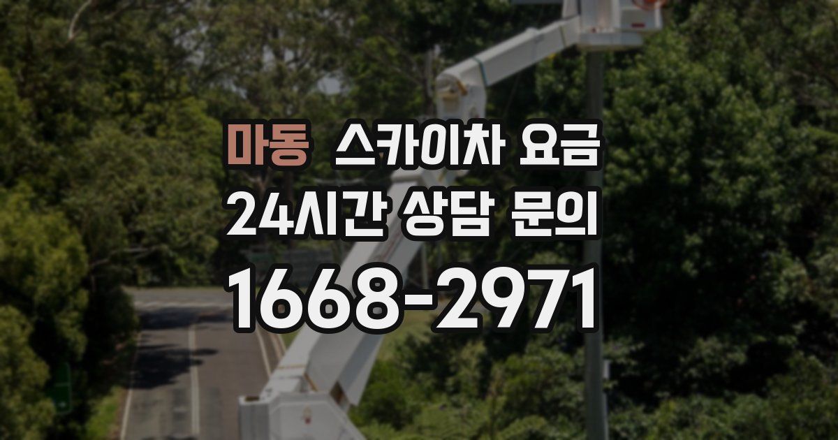 마동 스카이차 요금