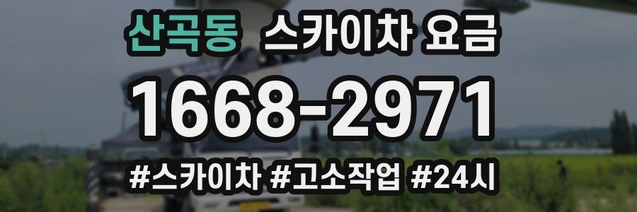 산곡동 스카이차 요금