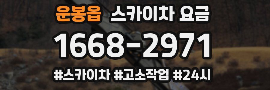 운봉읍 스카이차 요금