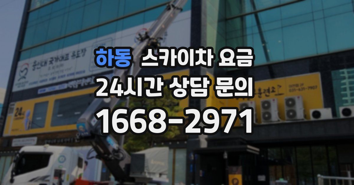 하동 스카이차 요금