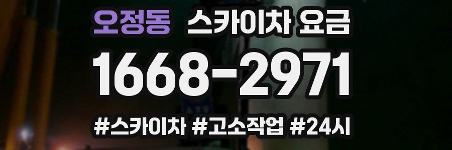 오정동 스카이차 요금