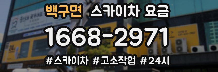 백구면 스카이차 요금
