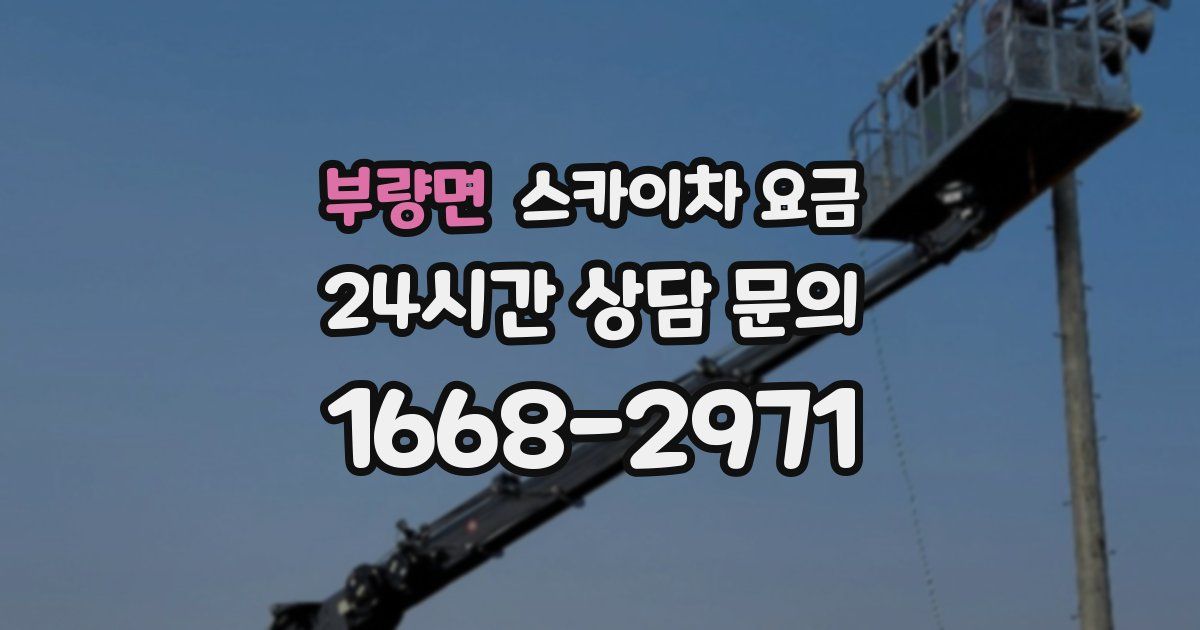부량면 스카이차 요금