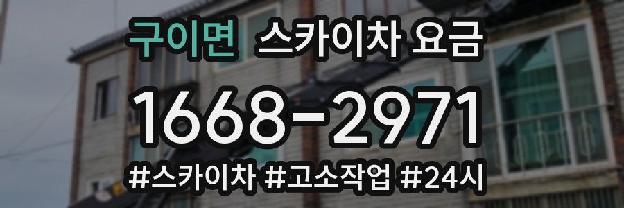 구이면 스카이차 요금
