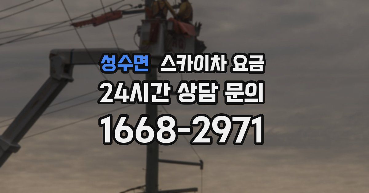 성수면 스카이차 요금