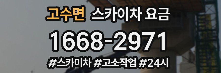 고수면 스카이차 요금