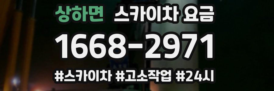 상하면 스카이차 요금