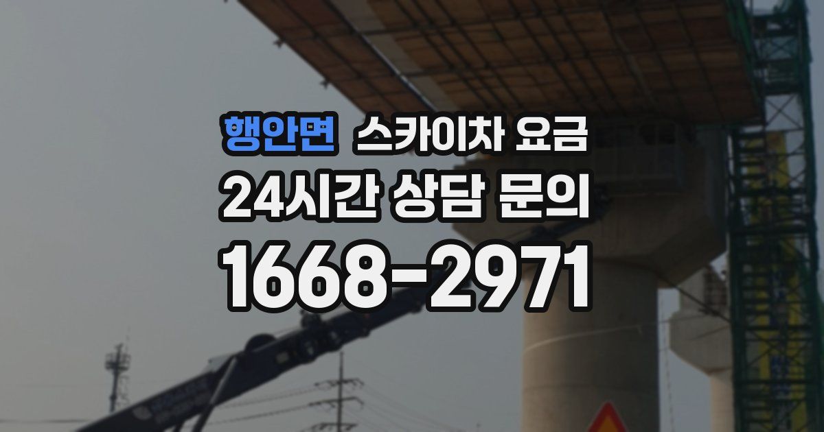 행안면 스카이차 요금