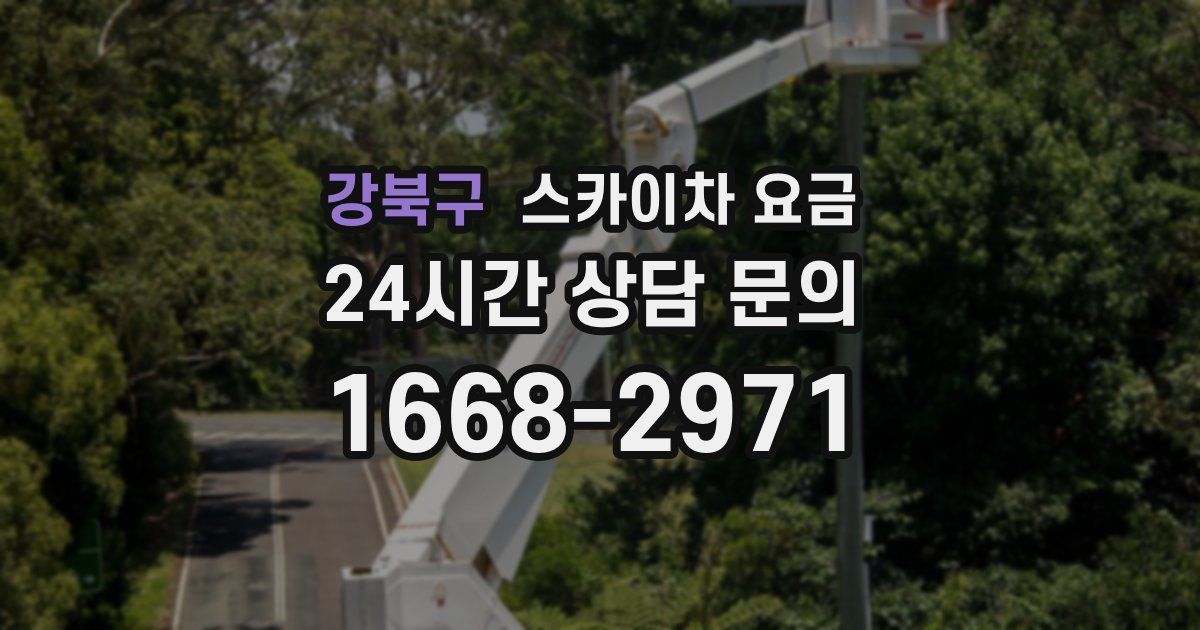 강북구 스카이차 요금