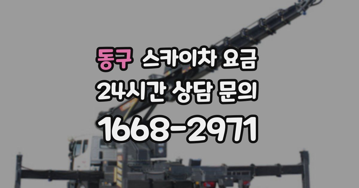 동구 스카이차 요금