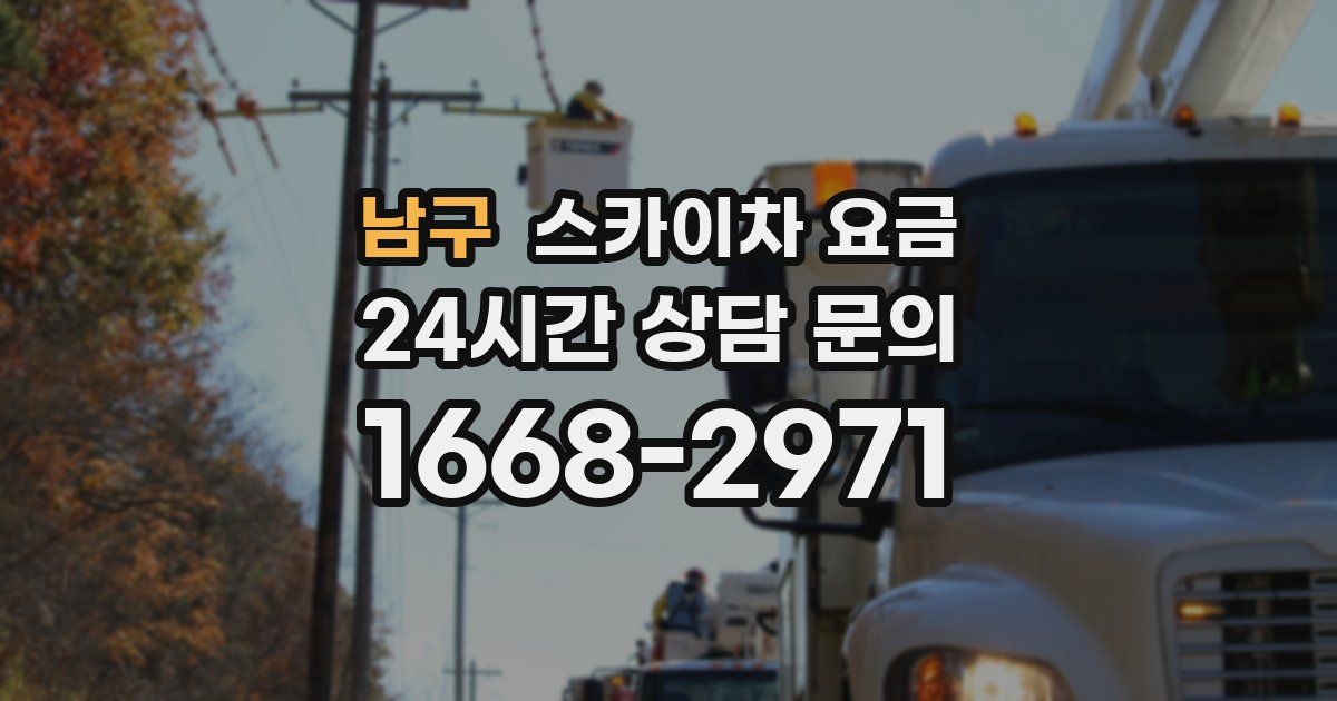 남구 스카이차 요금
