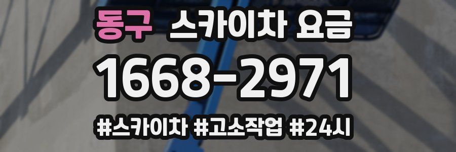 동구 스카이차 요금