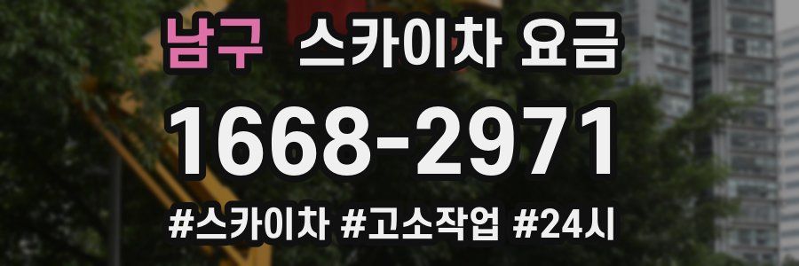 남구 스카이차 요금