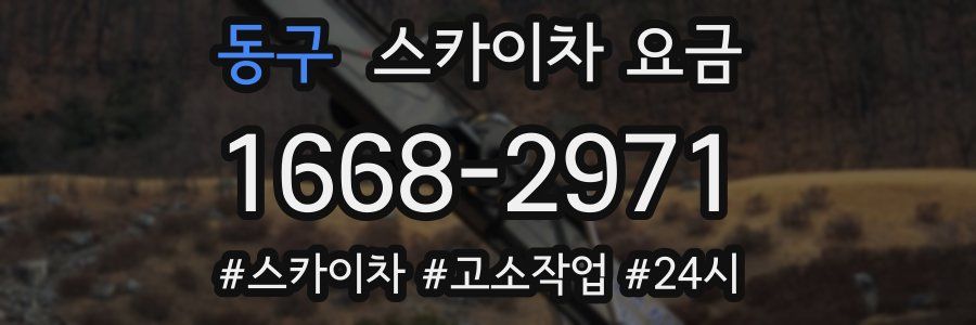 동구 스카이차 요금