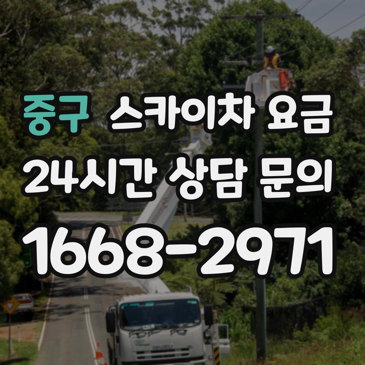 중구 스카이차 요금 건물 앞 돌출 구조물이 있으면 변수가 생깁니다