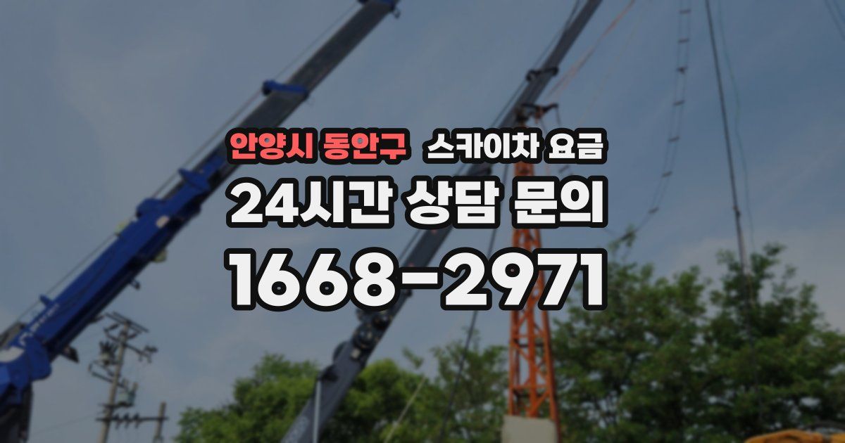 안양시 동안구 스카이차 요금
