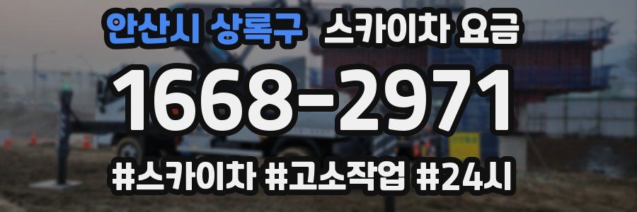 안산시 상록구 스카이차 요금