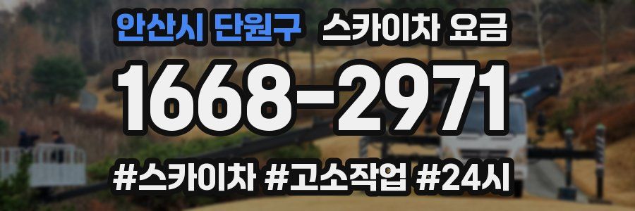 안산시 단원구 스카이차 요금