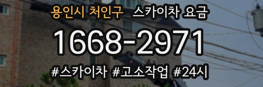 용인시 처인구 스카이차 요금