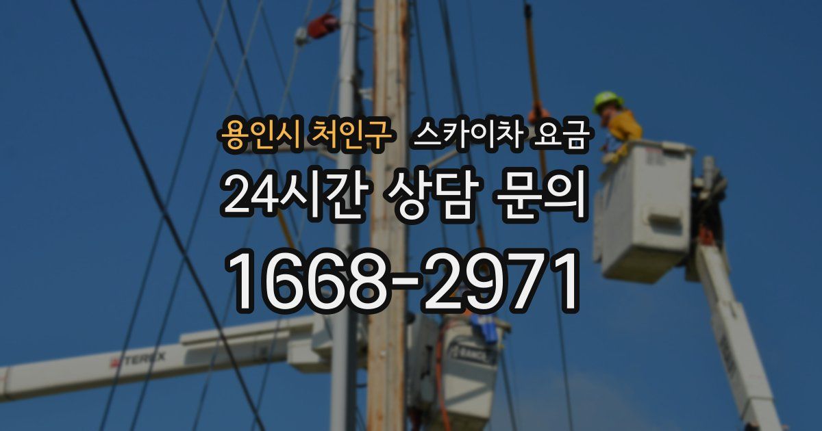 용인시 처인구 스카이차 요금