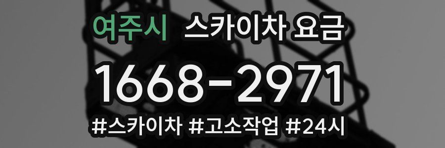 여주시 스카이차 요금