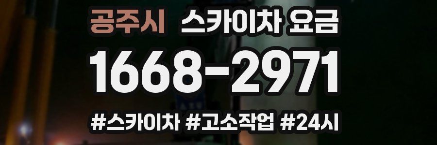 공주시 스카이차 요금