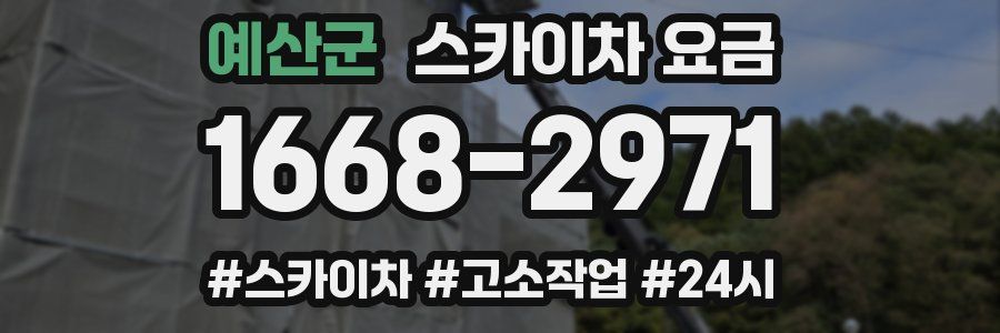 예산군 스카이차 요금