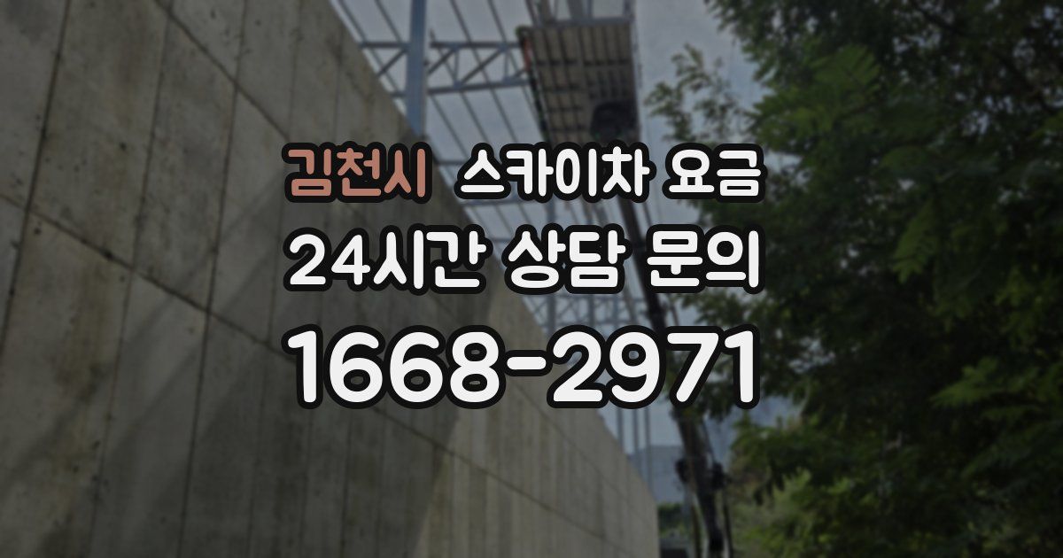 김천시 스카이차 요금