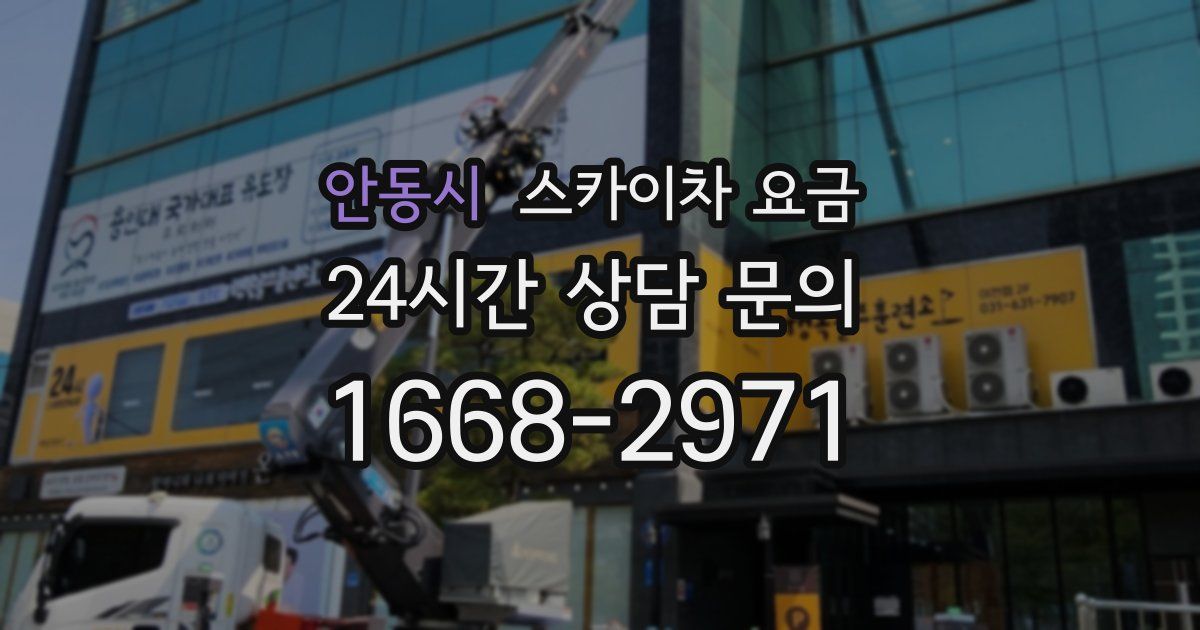 안동시 스카이차 요금