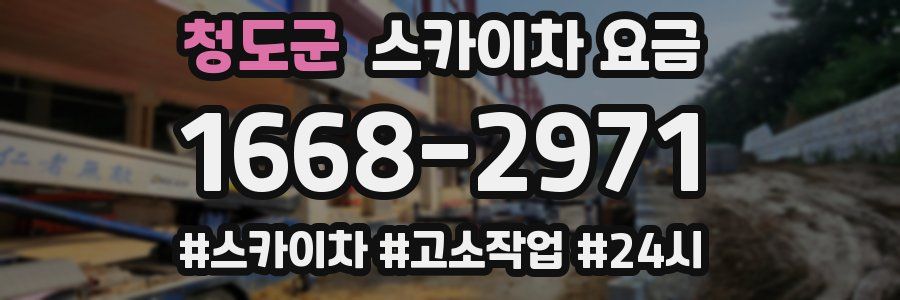 청도군 스카이차 요금