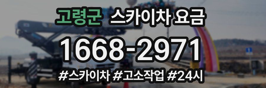 고령군 스카이차 요금