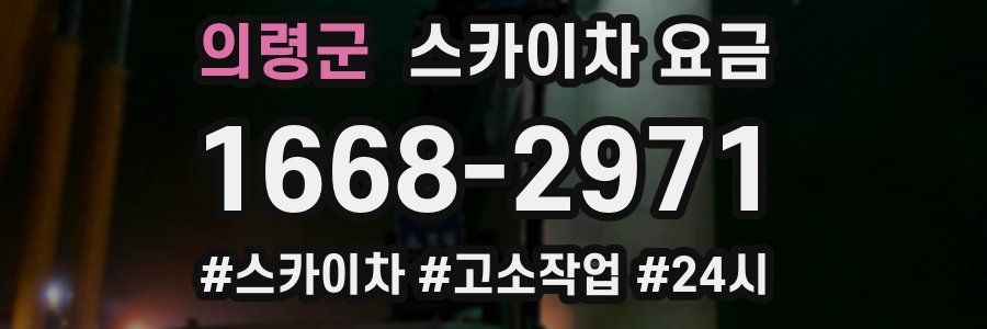 의령군 스카이차 요금
