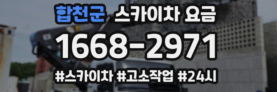 합천군 스카이차 요금