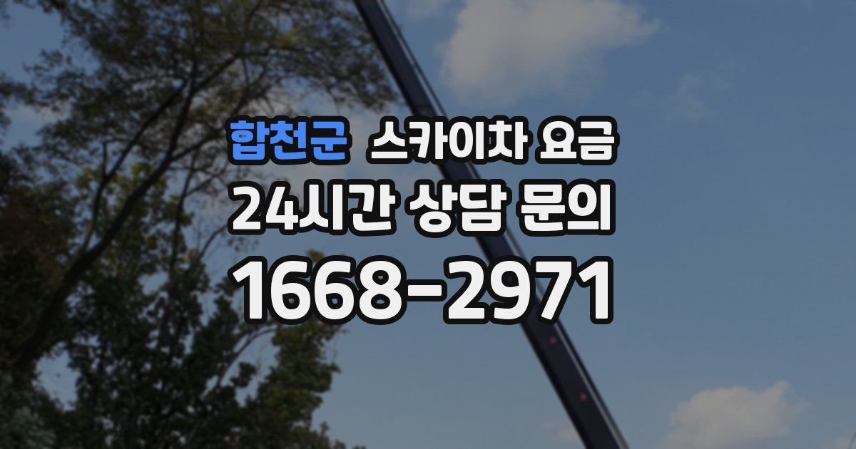 합천군 스카이차 요금