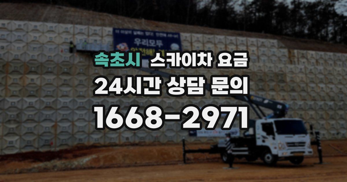 속초시 스카이차 요금