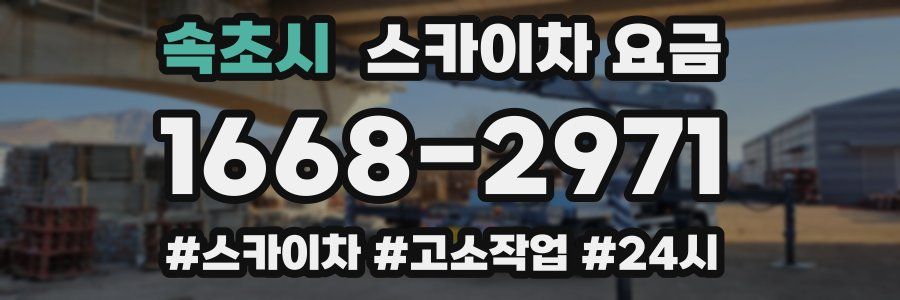 속초시 스카이차 요금