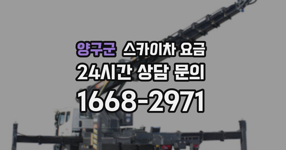 양구군 스카이차 요금