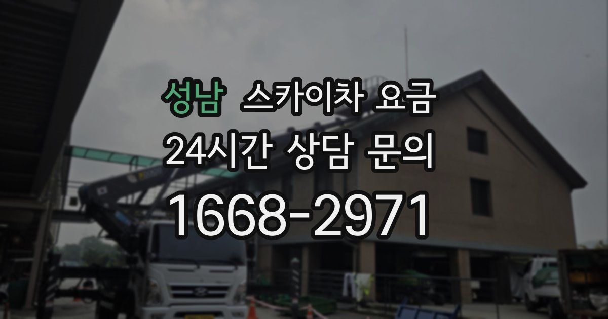 성남 스카이차 요금
