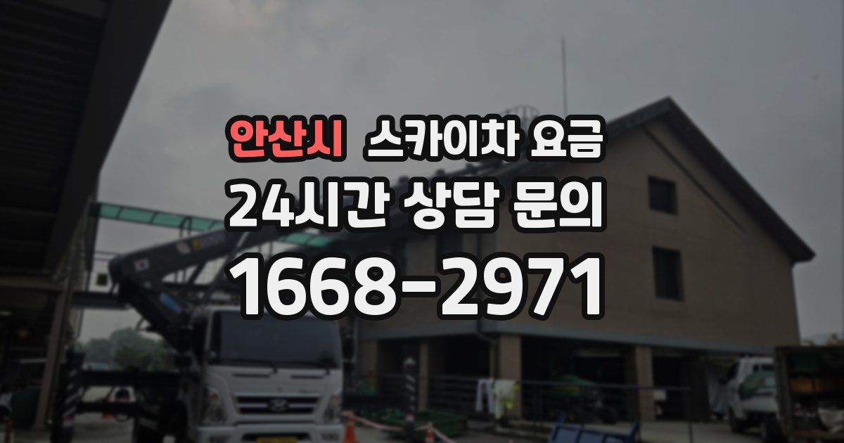 안산시 스카이차 요금